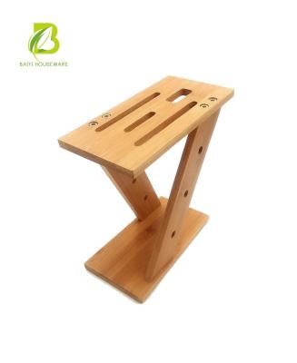 China Sustainable Single Bamboo Wooden Kitchen Knife Holder for sale