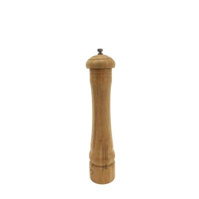 China Sustainable Premium Bamboo Wooden Salt and Pepper Grinder Adjustable Ceramic Sea Salt Grinder and Pepper Mill for sale