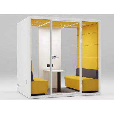 China Adjustable Demountable Soundproof Booth Office Acoustic Silent Booth (Height) For Office Privacy Space for sale