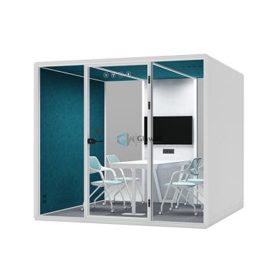 China Calling Work Desk Pods Portable Acoustic Meeting Meeting Phone Booth Modular Desk Silence Pods For Office for sale