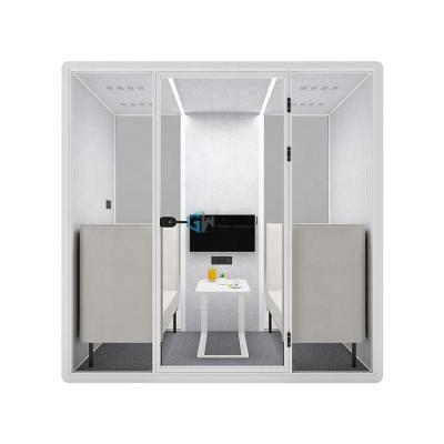 China EUROPEAN Mobile Meeting Pod Soundproof Working Office Pod For 4 People Seats for sale