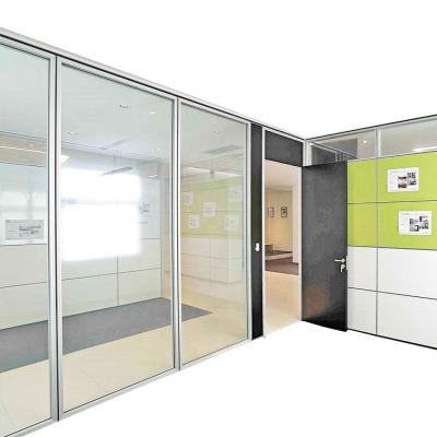 China EUROPEAN Office Aluminum Glass Partition Wall Framed Vertical Framed Glass Partition Partition Profile for sale