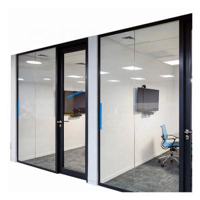 China EUROPEAN high quality acoustic office door panel glass wall for sale