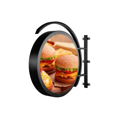 China Smd1820 P4mm Circle Shape Led Screen Logo Round Led Sign Advertising Outdoor Single Sided Display for sale