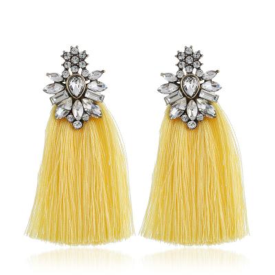 China Eco-Friend Vintage Color Tassel Ladies Earrings Ethnic Tassel Earrings for sale