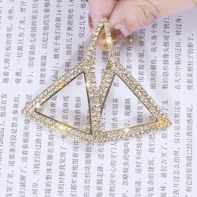 China Eco-friend S925 silver needle exaggerated geometric earring personality triangle diamond drill earrings accessories for sale