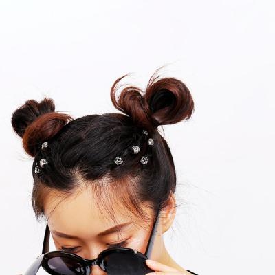 China Eco-friend set of 5 retro fashionable street personality alloy braid hair ornaments simple pat hair ring for sale