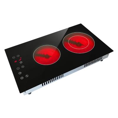 China Household Tempered Glass Stove Double Burners , Infrared Ceramic Stove for sale