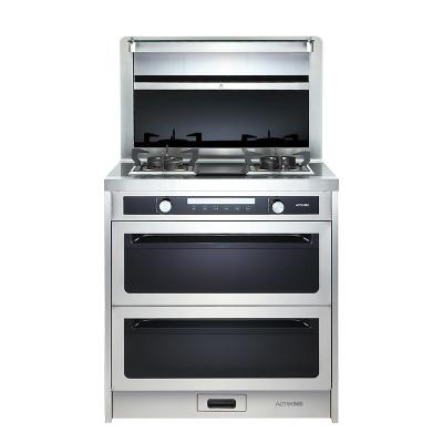 China High Quality Household Kitchen Appliances 2 Burners Integrated Stove With Disinfection And Drying Cabinet for sale