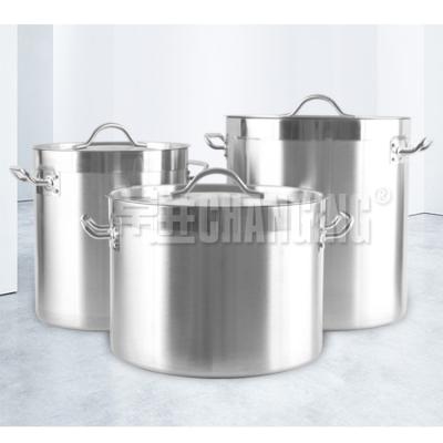 China 50L Restaurant Stock Pot Food Warmer Stock Pot Stainless Steel Viable Heavy Duty Stock Pots Cooking Serving Pot for sale