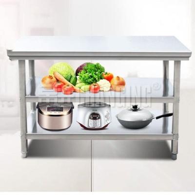 China Commercial Hotel Kitchen Tableware Stainless Steel Prep Table NSF Workbench Changing Work Tables For Kitchen Restaurant Bench With Strainer for sale