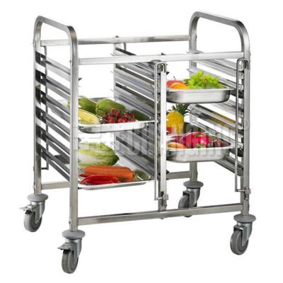 China Restaurants / Commercial Bakery Hotel / Canteen Gastronorm Bakery Cart 10-Tier Leaf Pan / Aluminum Roll Pan Rack 26