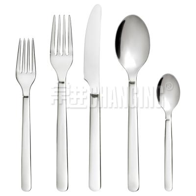 China Sustainable Commercial Kitchen Equipment Stainless Steel Flatware Sets Serving Utensils Cutlery Including Knife Silverware Set Silver for sale