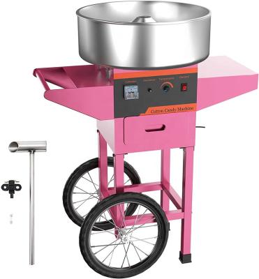 China Snack Factory Electric Cotton Candy Machine 1080W Stainless Steel Cotton Candy Machine Pink Candy Floss Maker Use for Home Party and Travel for sale