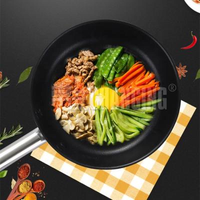 China Commercial Frying Pan Set Outdoor Stainless Steel Triple Layer Aluminum Nonstick Pot Gas Stove Commercial Cookware Frying Pan Cookware for sale