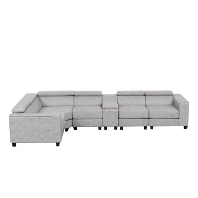 China (Other) living room adjustable tech fabric sofa set 7 seater sectionals sofas white U-shaped sectional sofa for sale