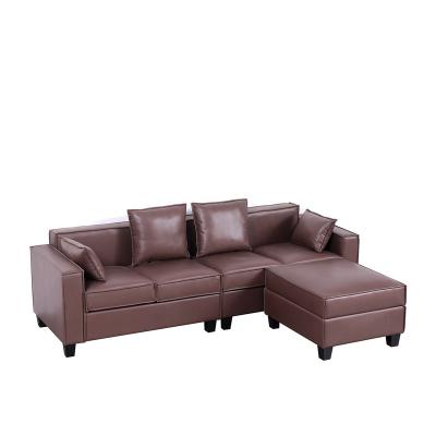 China Modern Furniture L Shape Sofa Adjustable Faux Leather Hot Sale (Others) Living Room Sectional Sofa For Bedroom for sale