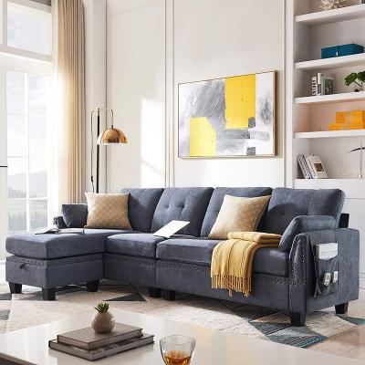 China (Other) Quality Fabric Adjustable Modern Sofa L Shape Couch Couch Living Room Sofas for sale