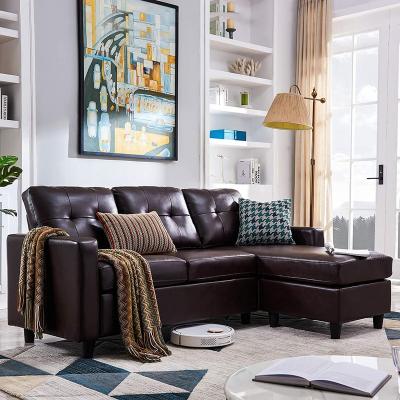 China Leatherette Adjustable Modern Italian Sectional Sofa L Shaped Sofa (Others) Living Room Sofa Sets for sale