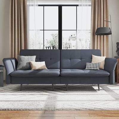 China (Others)Hot Sales Adjustable Modern Sofa Bed Living Room Sofa Upholstered Furniture Canvas 2 Seater Folded Sofa for sale