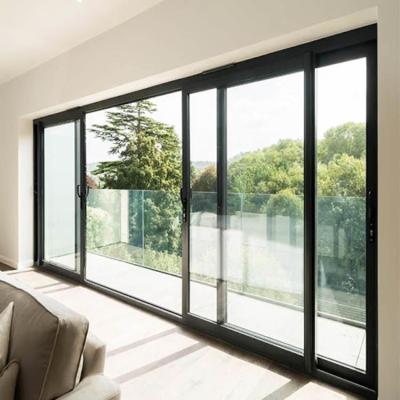 China Customizable Aluminium Slimline Sliding Doors Powder Coated And Easy Maintenance for sale