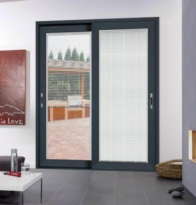 China Insulated Safety Glass Aluminium Profile Sliding Door Thermal Break Replace Sliding Glass Door for sale