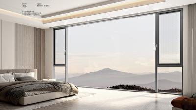 China Ventana abierta de aluminio con vidrio aislado templado y vidrio laminado templado en venta