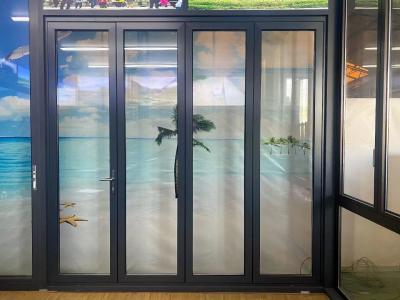 China Heavy Duty Foldable Glass Doors Easy Installation And Smooth Operation for sale