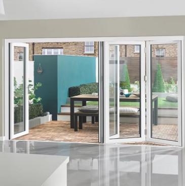 China Slim Frame Aluminum Folding Door Modern Style Aluminum Accordion Door for sale