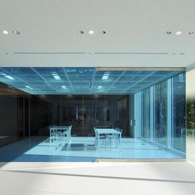 China Commercial Frameless Glass Office Walls Customizable Colorful Glass for sale