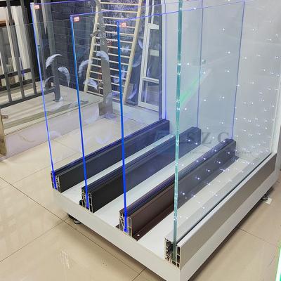 China Flexible Aluminum U Channel Glass Railing Outdoor Frameless Glass Balustrade for sale