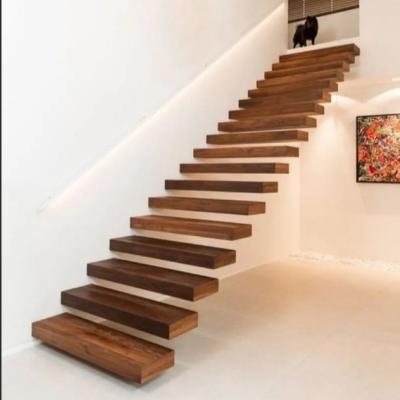 China Customizable Floating Glass Stairs Durable and Stylish Design with Satin/Mirror Stainless Steel Railing for sale