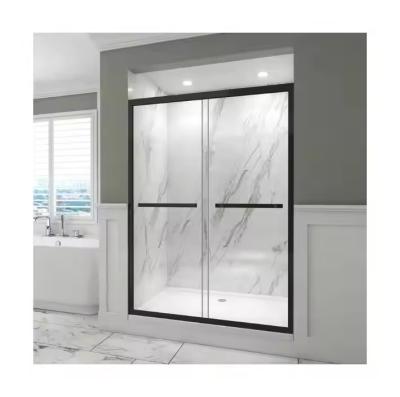 China Bathroom Tempered Glass Shower Door Shower Partition with Slim Frame Style for sale