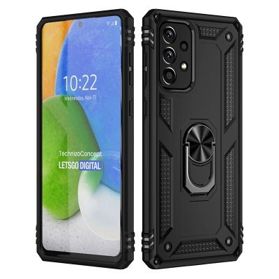 China Shockproof Ring Kickstand TPU+PC Hybrid Shockproof Metal Anti-scratch Mobile Phone Case For Samsung Galaxy A73 A53 A33 A13 5G S22 for sale