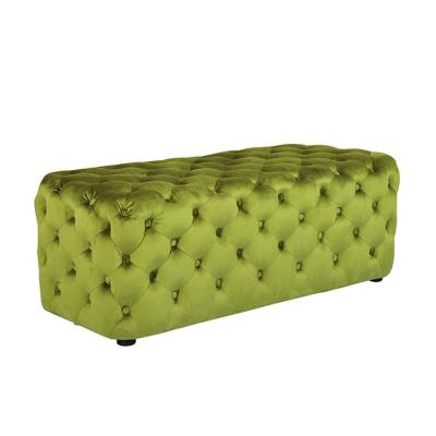 China Modern Green Lounge Chair Stool Velvet Stool Living Room for sale