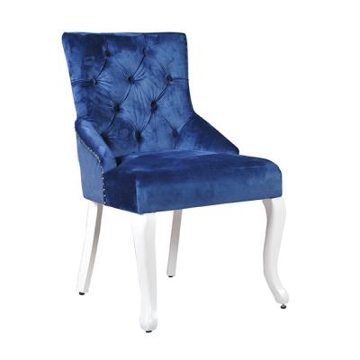 China Modern Color Optional Dining Chairs Dining Table Chairs Velvet Blue Tufted Chairs for sale