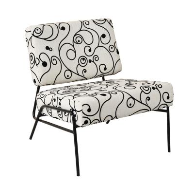 China Traditional Non Arm Minimalist Accent Chair Fabric Upholstered Home Accent Chair for sale