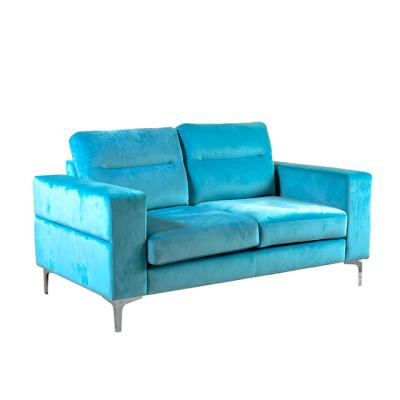 China Modern blue color sofa lounge living room velvet sofa for sale