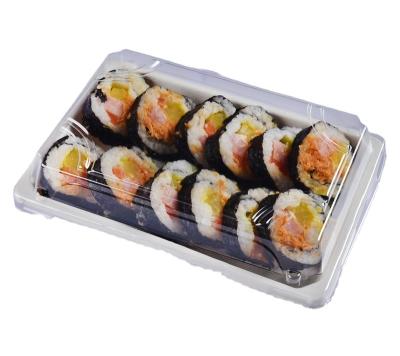 China Disposable Sugarcane Pulp Takeout Food Sushi Container Disposable Compostable Sushi Tray for sale