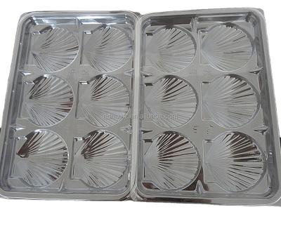 China Disposable PET Shrimp Tray Seafood Blister Plastic Disposable Frozen Food Clamshell Packing Box for sale