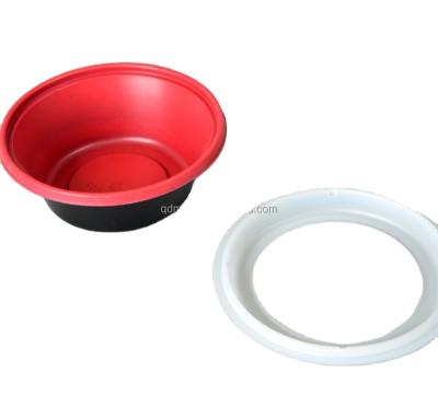 China 2021 Manufacture Disposable/FLAT Round CPET /PP Disposable Blister Plastic Sushi Tray For Soup Bento Container With Lid for sale