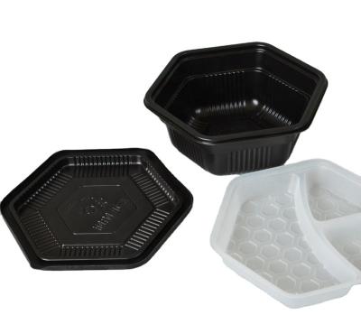 China Eco-friendly /2layer Disposable Plastic Pet Rice Ball Clamshell Blister Packing Frozen Tray for sale