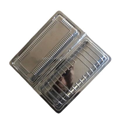 China Disposable Transparent Packaging Rectangle PET/PP/PVC Plastic Container/Clear Disposable Box/Packaging For Macaroon/Bread/Dessert for sale