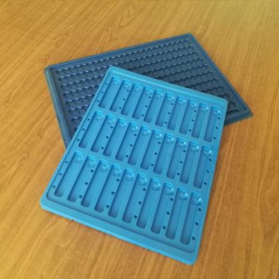 China Recyclable Chip Tray Cpu Tray Electronics Electronic Components Blister Tray for sale