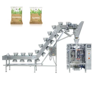 China Semi-automatic cheap price convey chain 500G lettuce packaging machine salad vegetable packing machine for sale