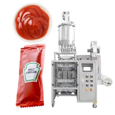 China Fully automatic 4 lane 6 lane fill and weighing with liquid pump gel shampoo packing machine stick packing machine for sale