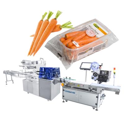 China Servo Driven Automatic rosemary microgreens lettuce weighing and packaging flow machine price for sale