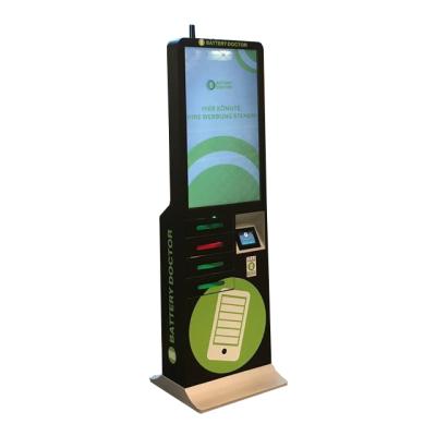 China Mall Restaurant Public Micro USB Advertising Locker Charging Kiosk Floor Standing Or Wall Mounted And Mobile Cell Phone for sale