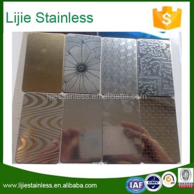 China Industrial Used / Decorative Decoration Stainless Steel Embossed Metal Sheet For Kitchen Wall And Cabinet for sale