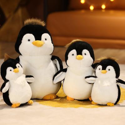 China Eco-friendly Material DIY Hair Style Cute Stuffed Plump Penguin Plushies Adorable Toy Customize Logo Label Promotion Souvenir Gift  For Children for sale